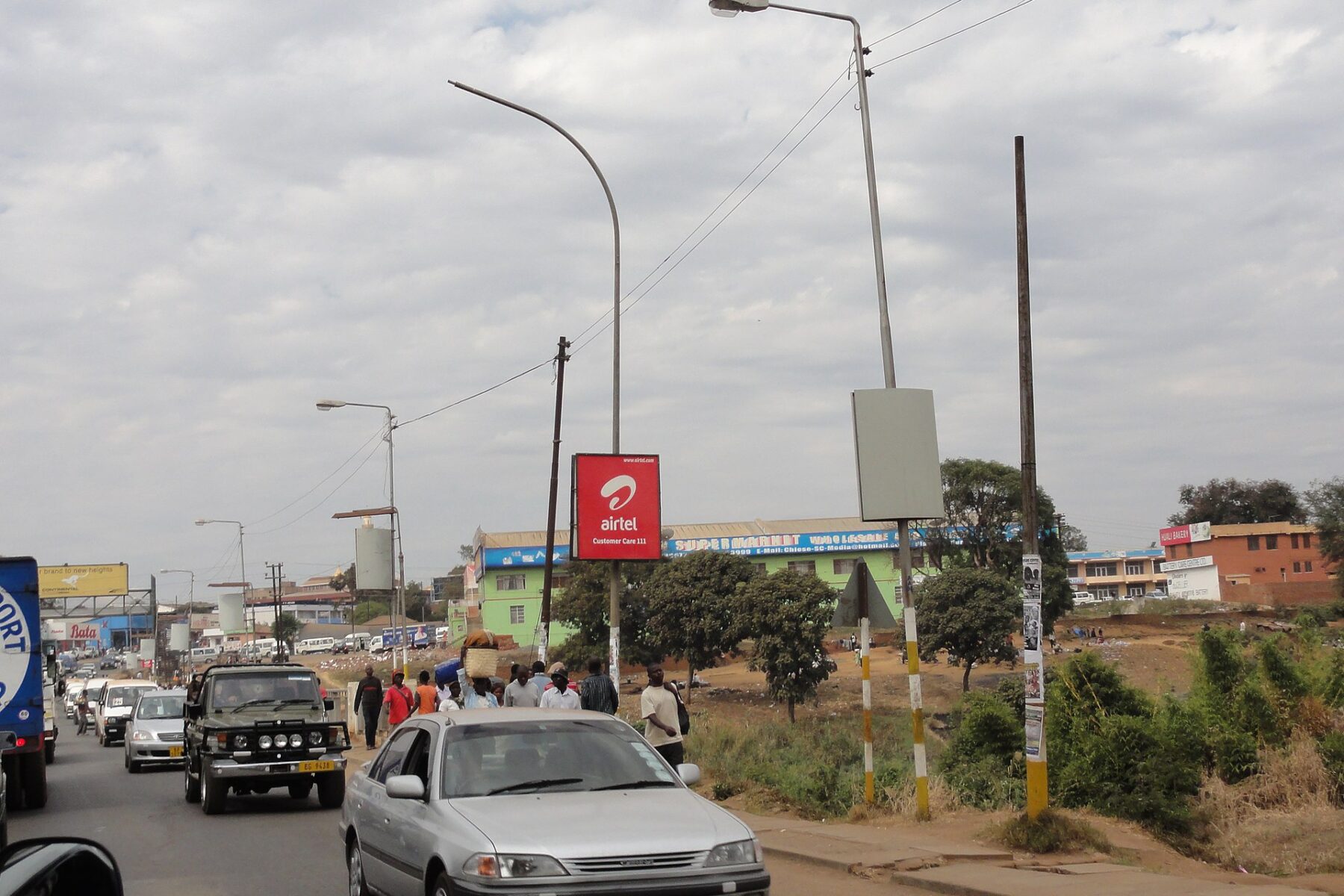 Traffic on a main road in the Kanengo area of Lilongwe, Malawi