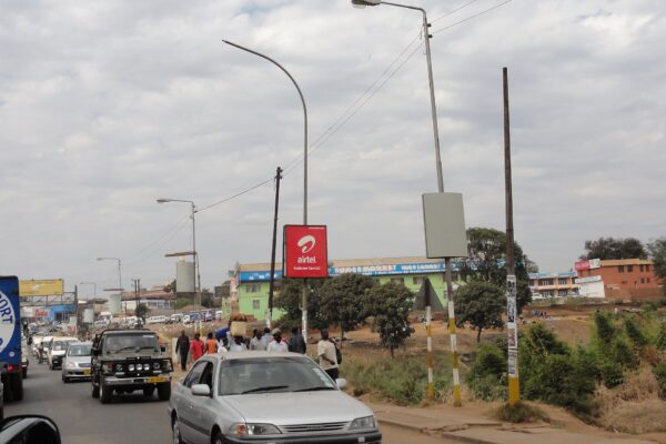 Traffic on a main road in the Kanengo area of Lilongwe, Malawi