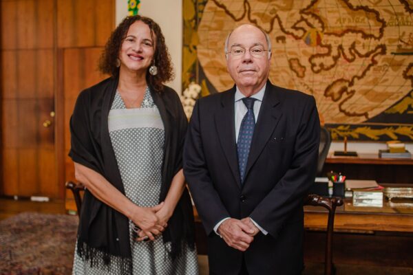 Mauro Vieira, Brazil's foreign minister, standing in his office in April 2023