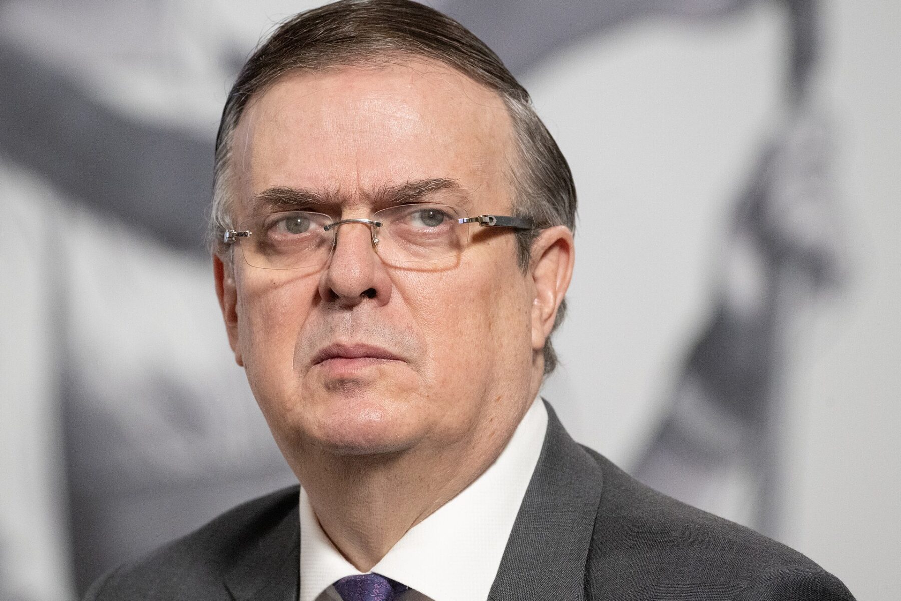 Marcelo Ebrard, Mexico's Secretary of Economy, at a press event