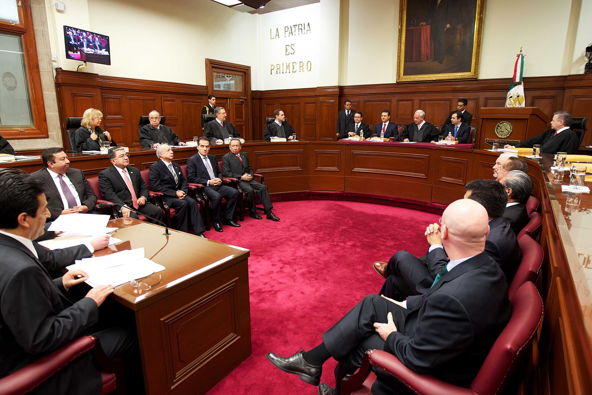 Mexico politics: a session of the Supreme Court of Justice of the Nation in Mexico City