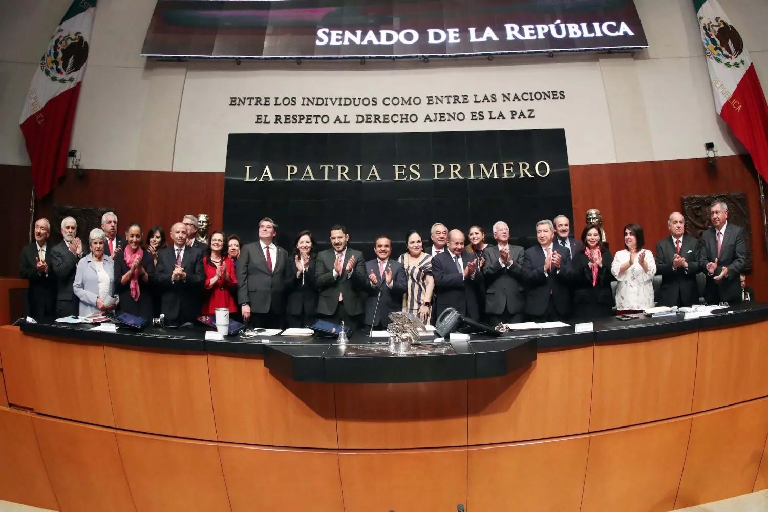 The chamber of the Mexican Senate in Mexico City