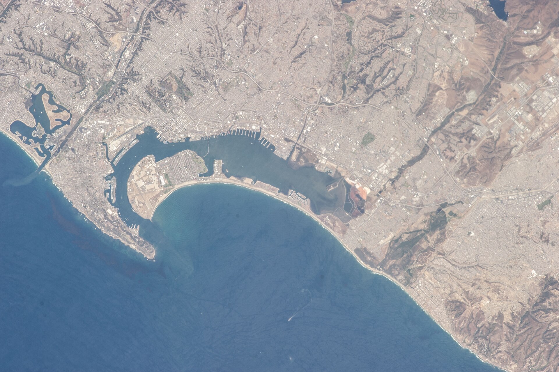 San Diego Bay and Tijuana seen from the International Space Station