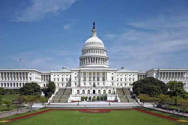 The west front of the US Capitol in Washington, seat of the House and the Senate