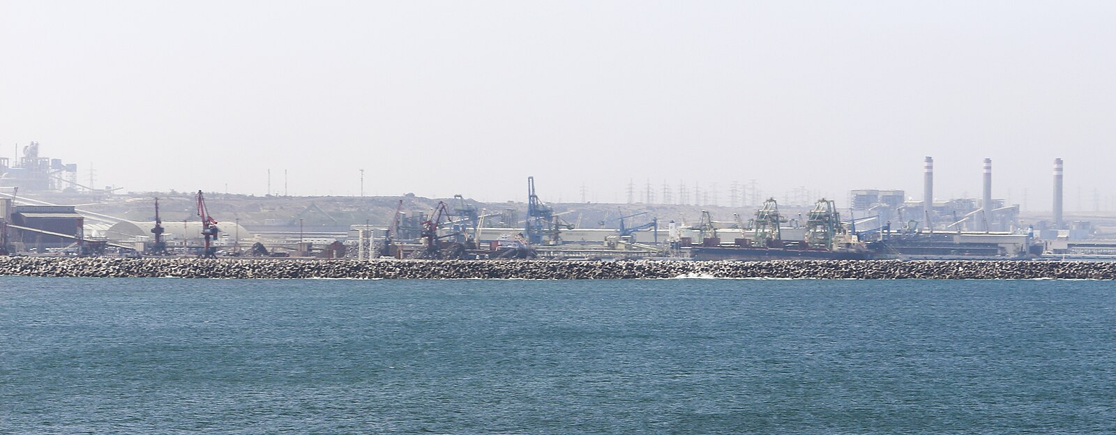 The industrial port of Jorf Lasfar, a hub for Morocco economy key players in phosphates and power