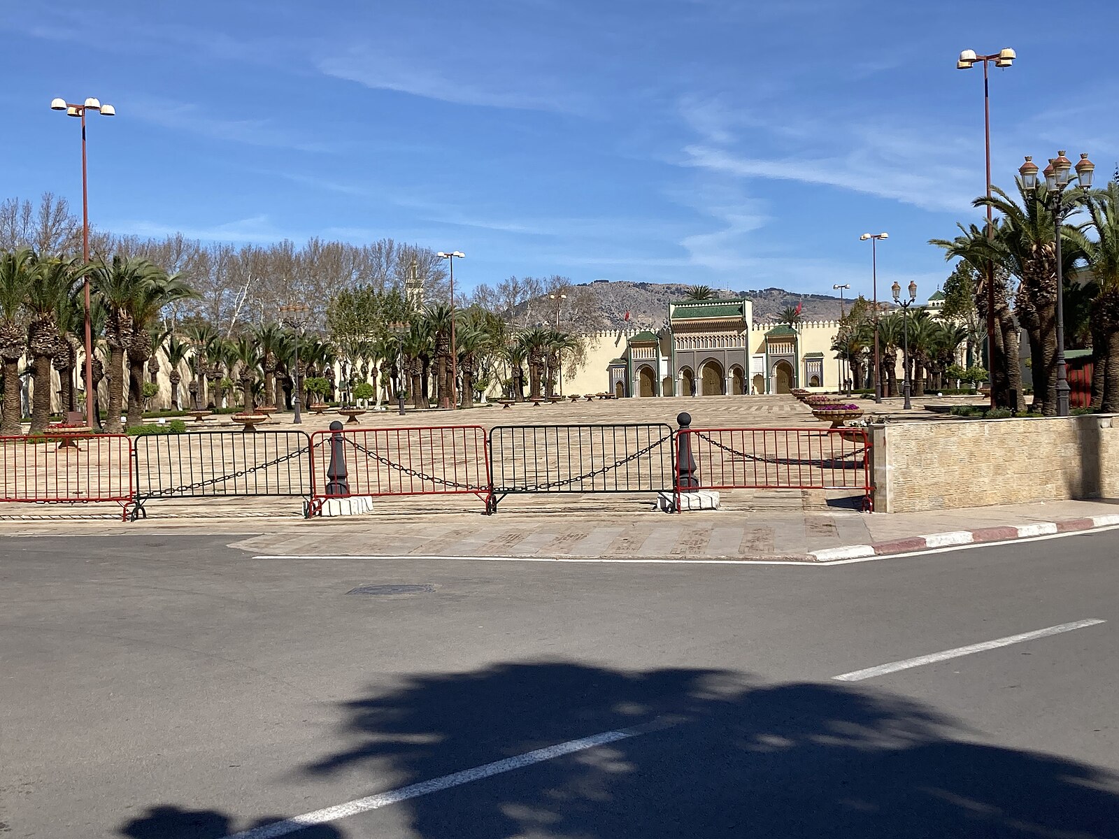 Morocco power: the gates of the Royal Palace, Dar al-Makhzen, on Place des Alaouites in Fez