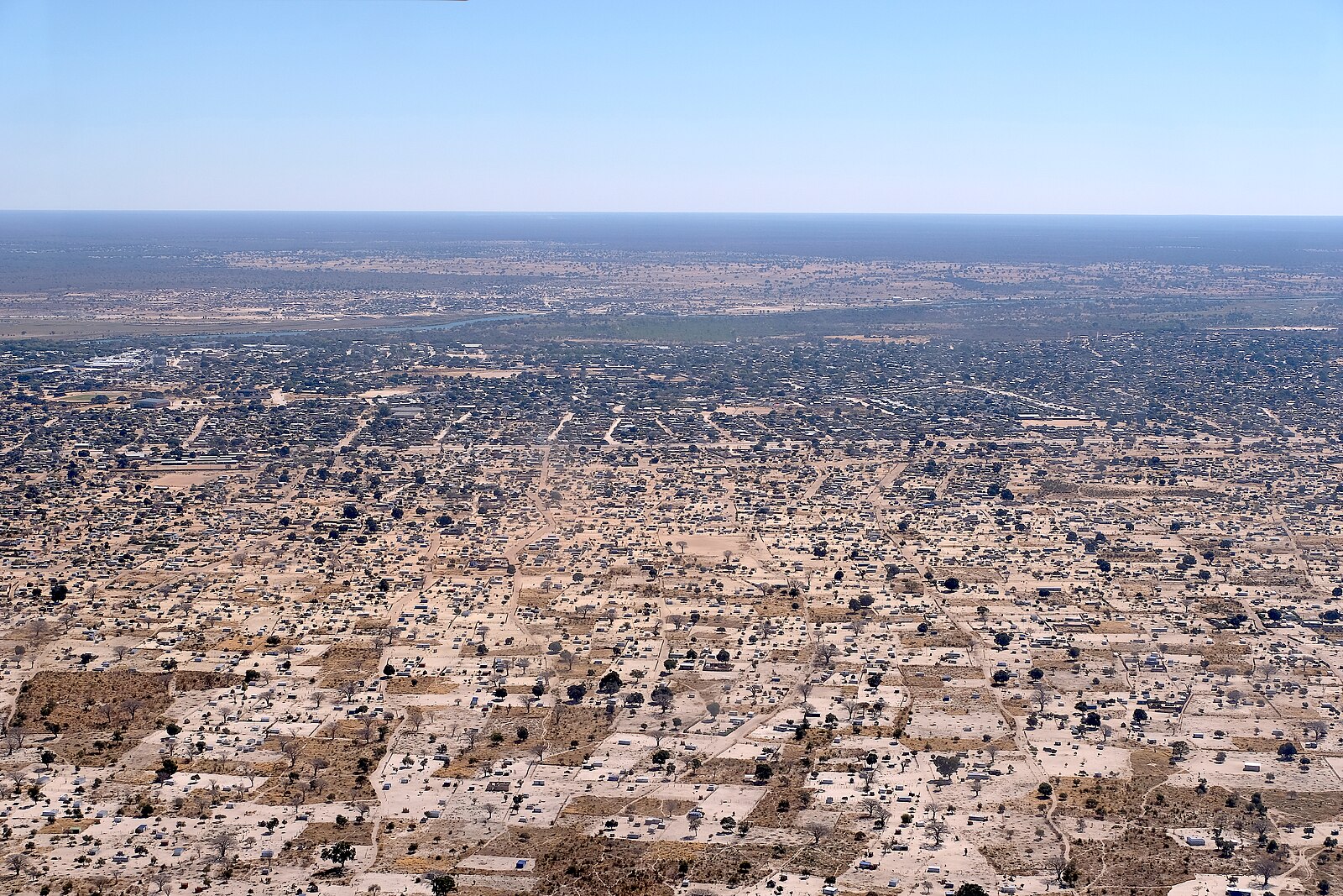 Namibia neighbourhood: Rundu on the Okavango River, with Angola on the far bank