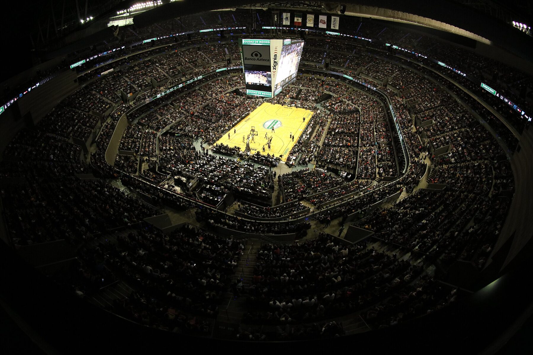A packed Arena Ciudad de Mexico during an NBA Global Games regular-season game in 2017