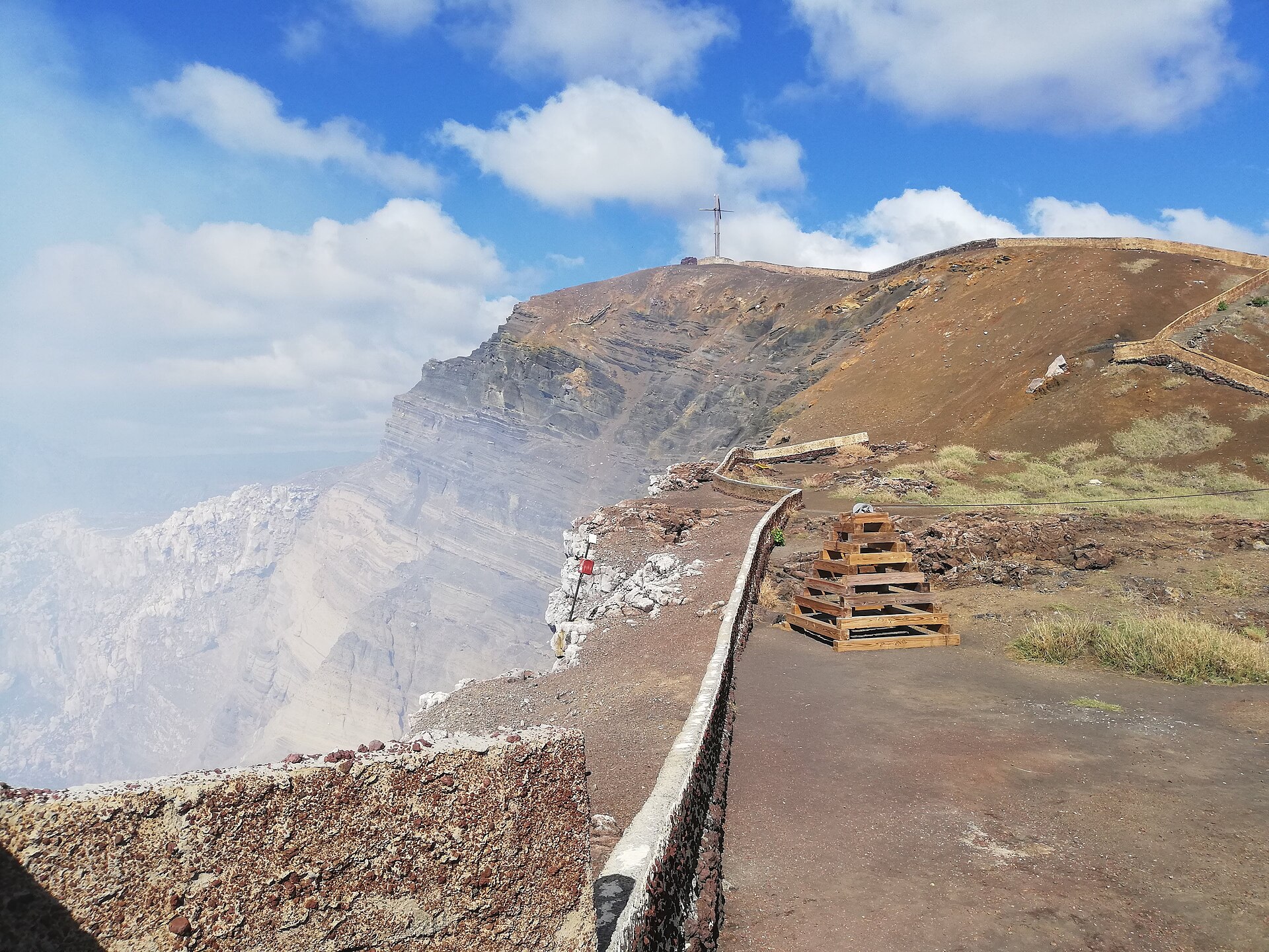 Nicaragua continent weight: the rim of the Santiago crater, Masaya volcano