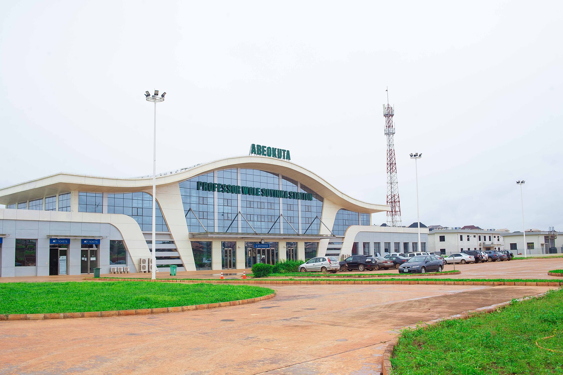 The Professor Wole Soyinka railway station building in Abeokuta, Nigeria