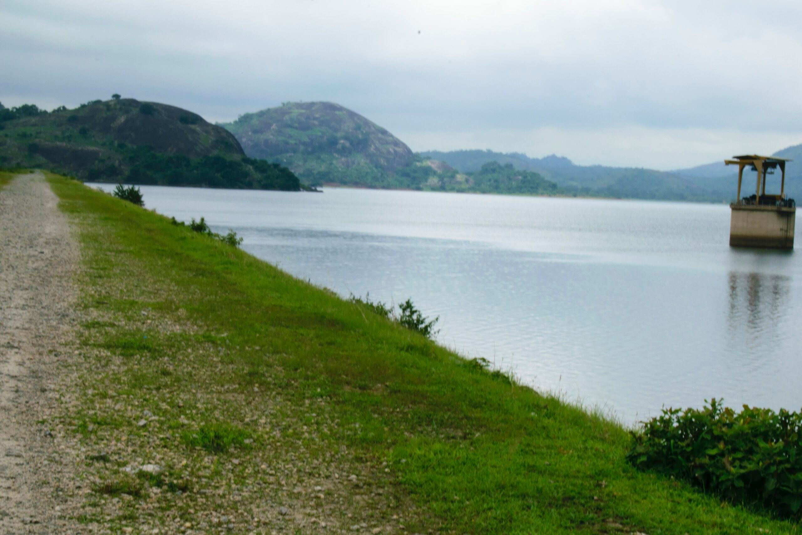 Usman Dam reservoir and hills at Bwari near Abuja, Nigeria