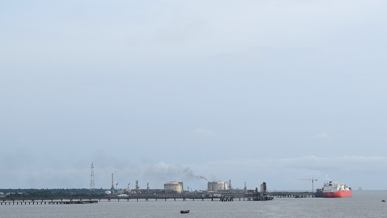 A liquefied natural gas terminal on the coast of Rivers State, part of Nigeria resources in oil and gas