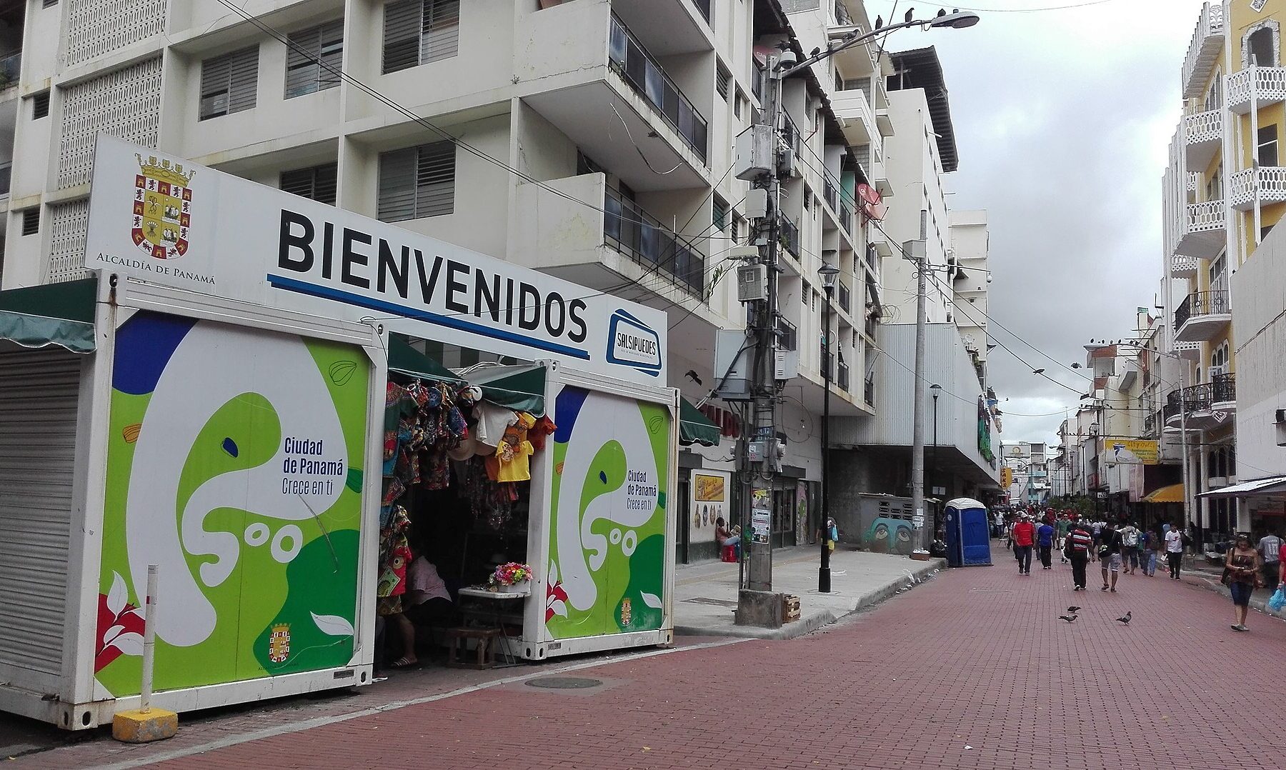 Pedestrians on Avenida Central, a shopping street in Panama City (file photo)