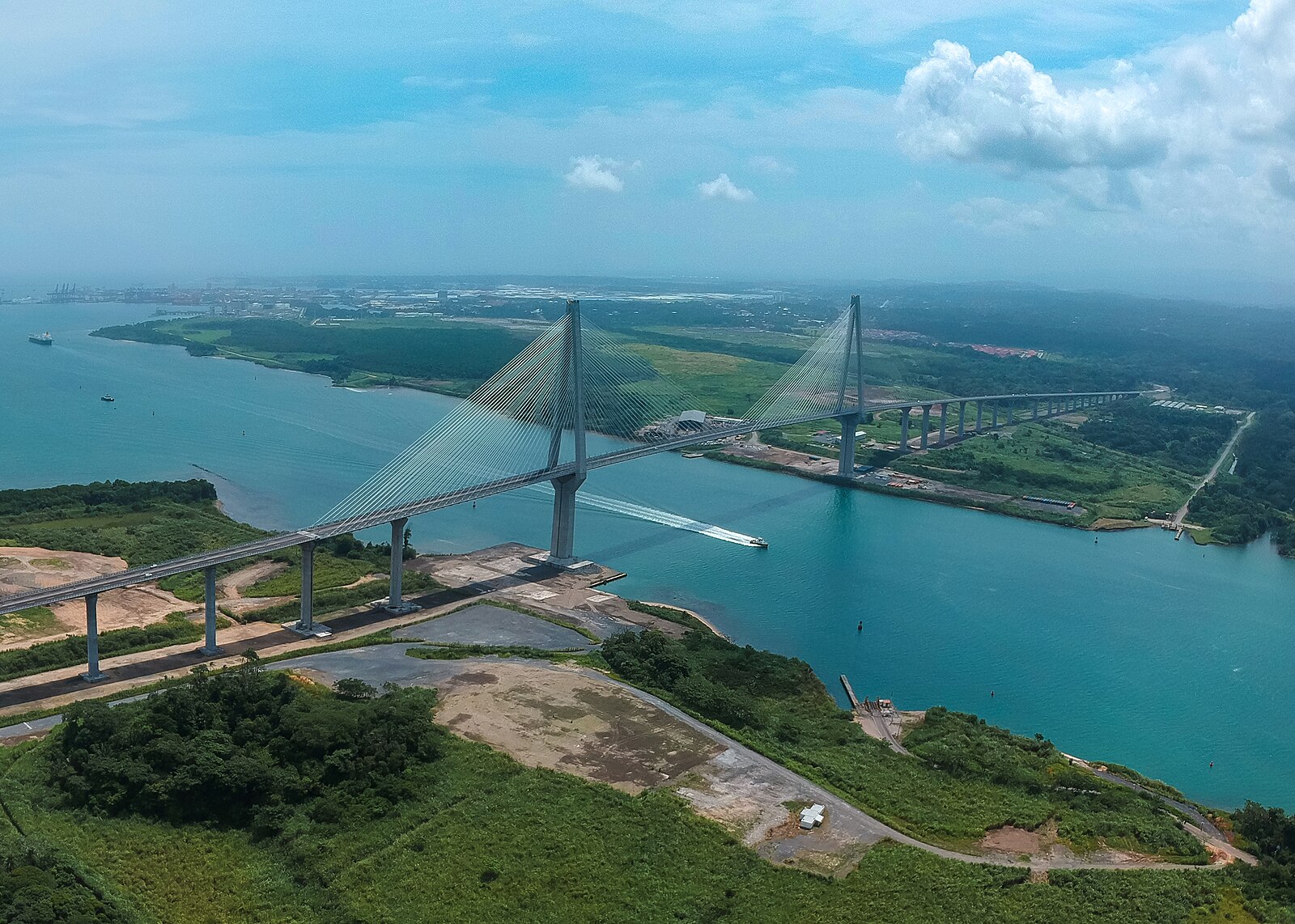 The Atlantic Bridge over the Atlantic entrance of the Panama Canal near Colón