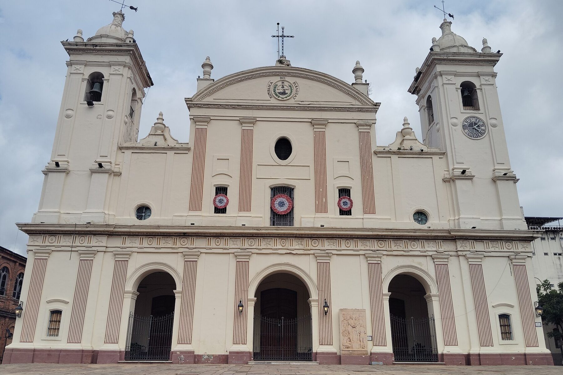 The Metropolitan Cathedral of Asunción, Paraguay, with its two bell towers