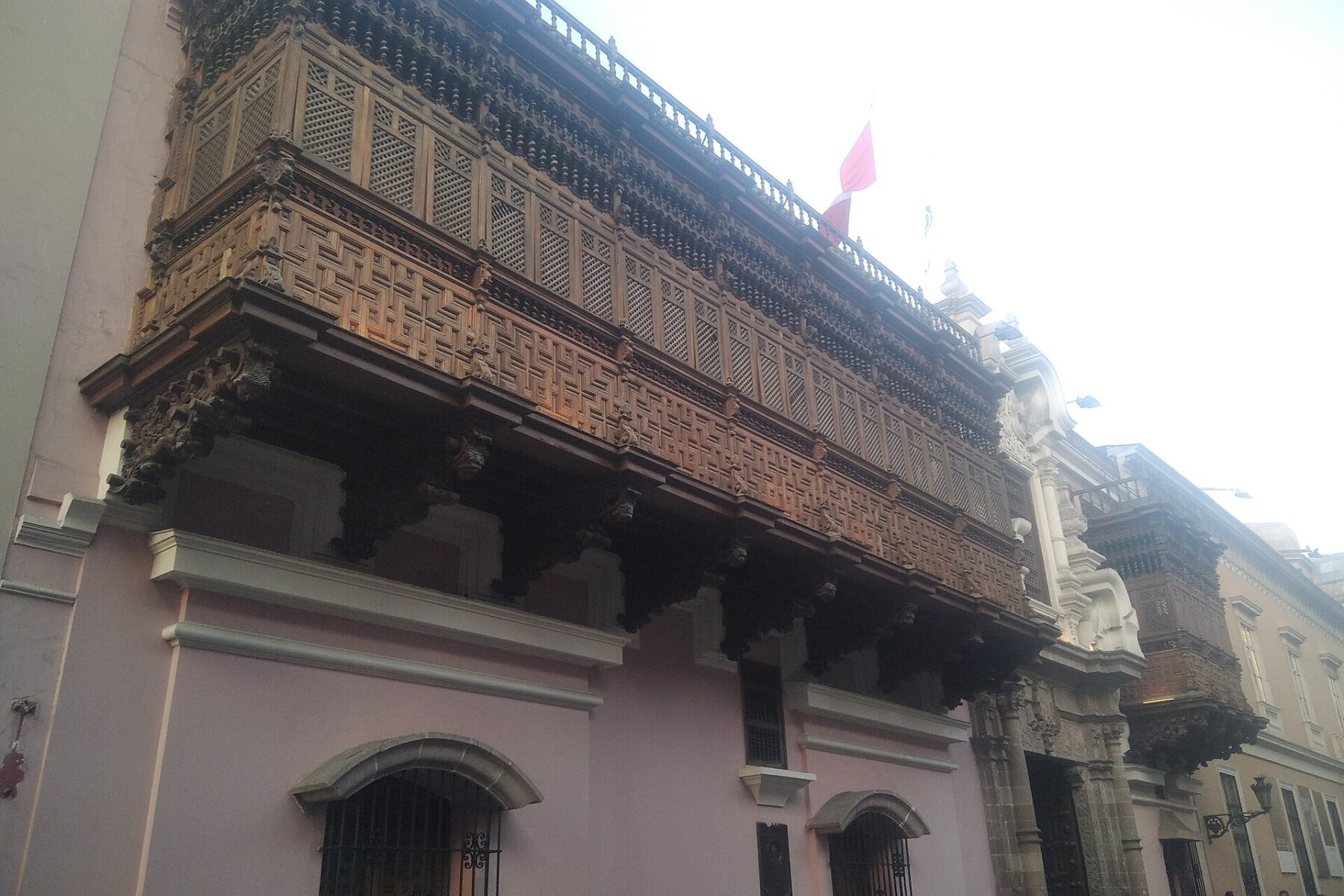 Torre Tagle Palace, seat of Peru's Foreign Ministry, in central Lima