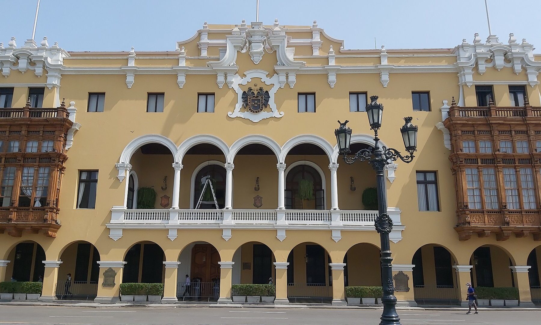 Lima Municipal Palace, seat of the Metropolitan Municipality of Lima, on the Plaza Mayor in Peru