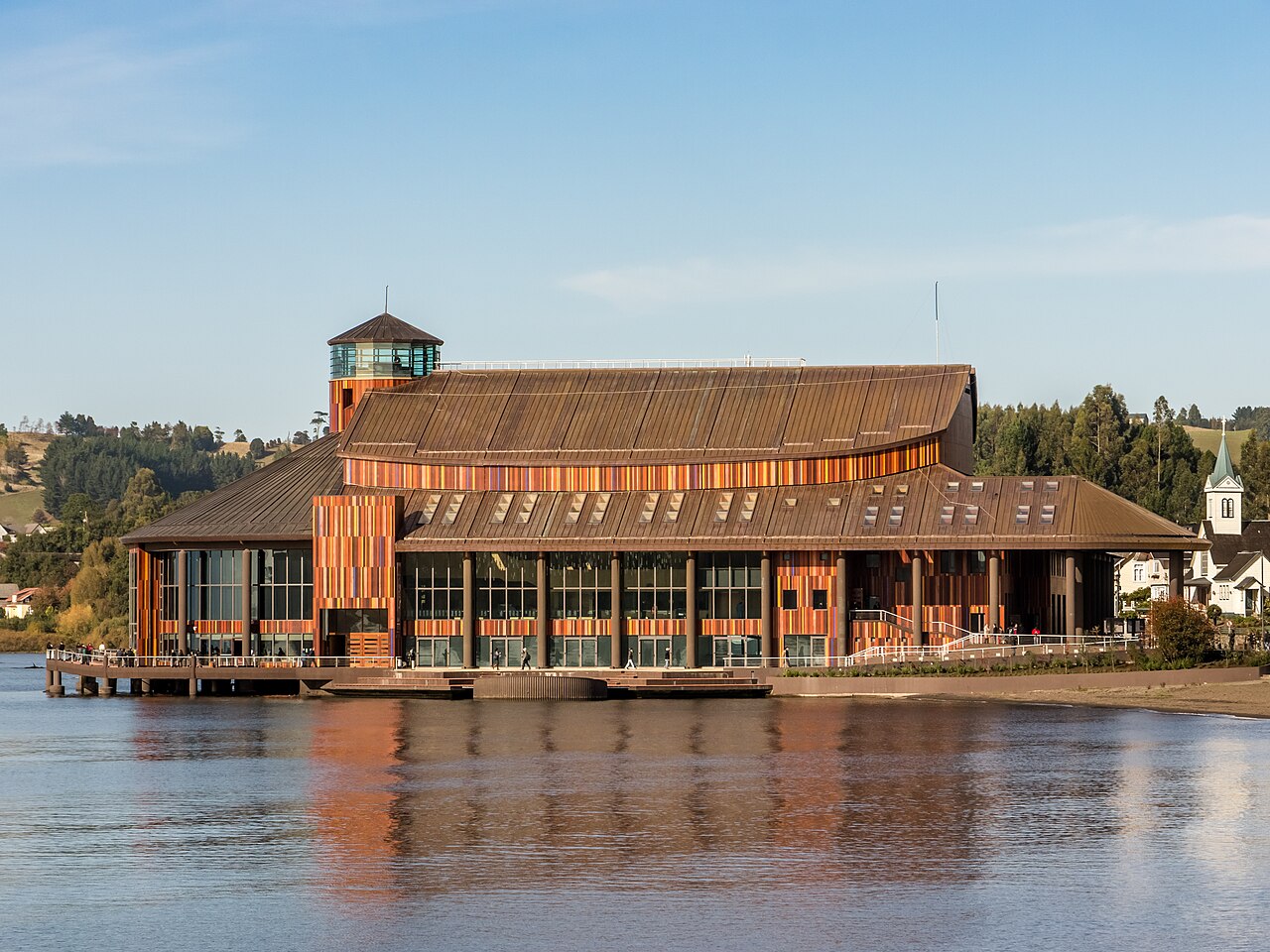The Teatro del Lago theatre on the shore of Lake Llanquihue in Frutillar, southern Chile, where the Pixies play on 24 and 25 March 2027.