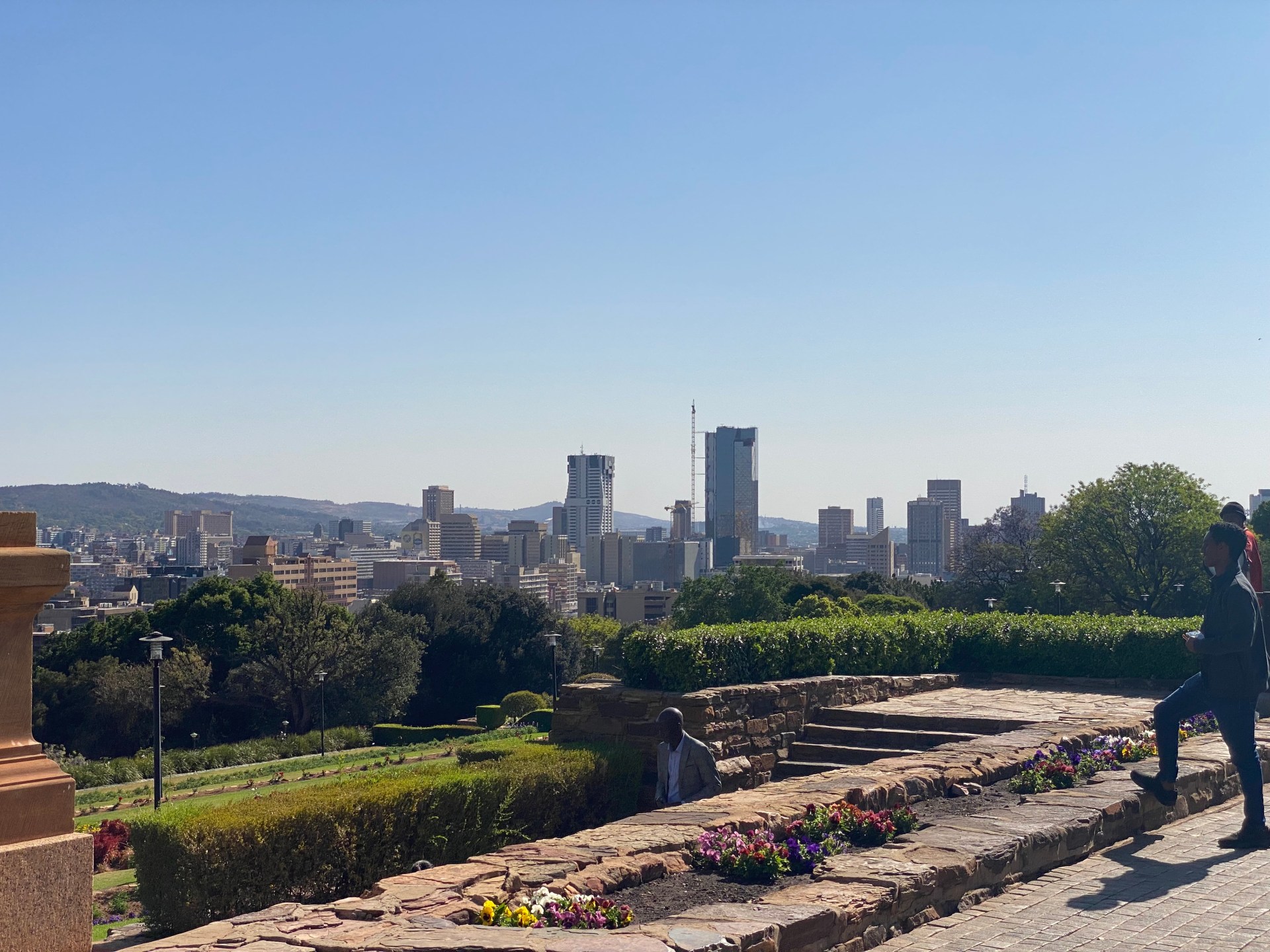 View of the Pretoria skyline from the gardens of the Union Buildings, South Africa