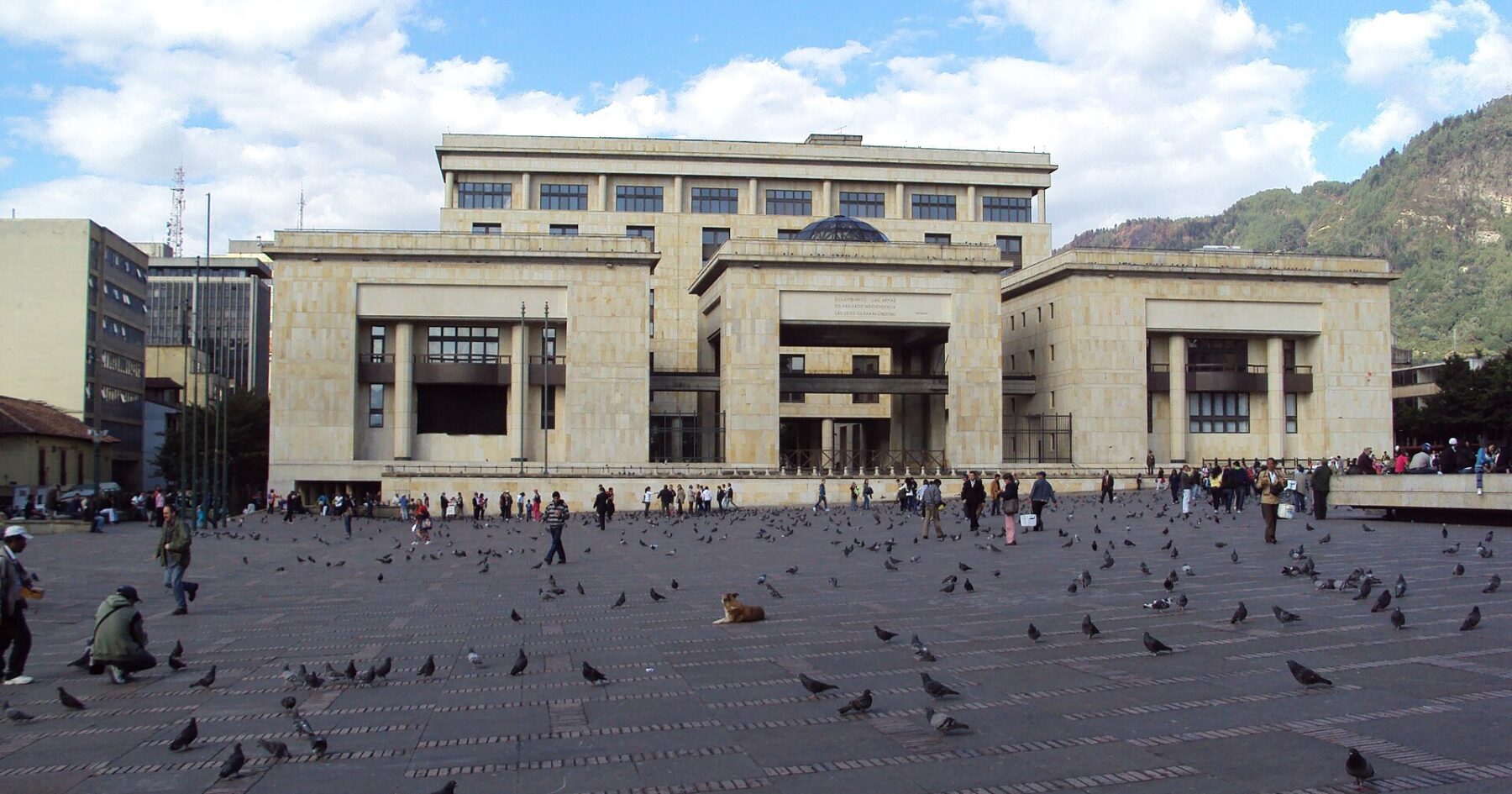 Palace of Justice on Plaza de Bolívar in Bogotá, Colombia