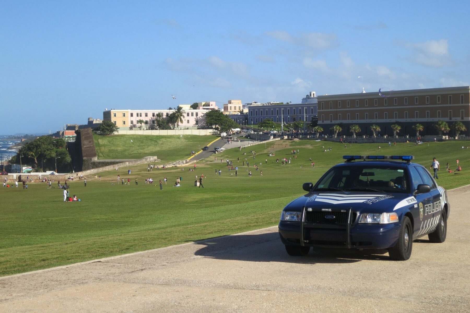 Puerto Rico Police patrol car in Old San Juan