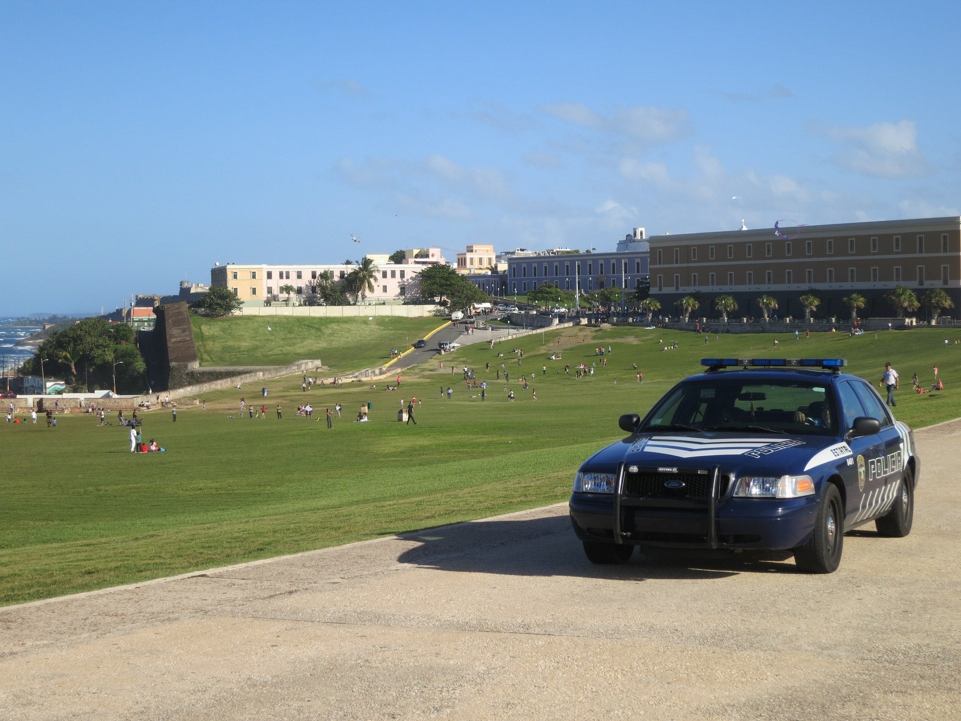 Puerto Rico Police patrol car in Old San Juan