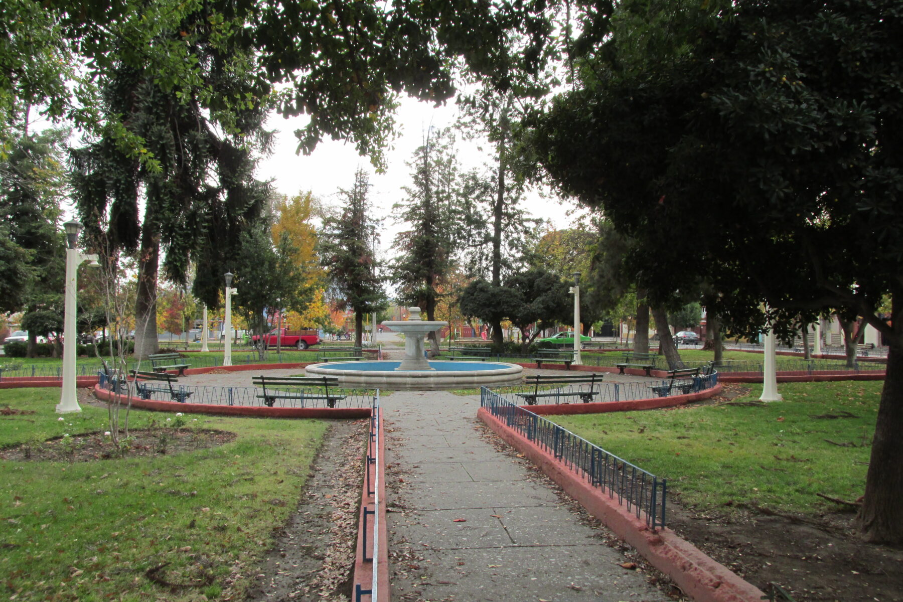 Fountain in the Plaza de Requínoa, O'Higgins Region, Chile (file photo)
