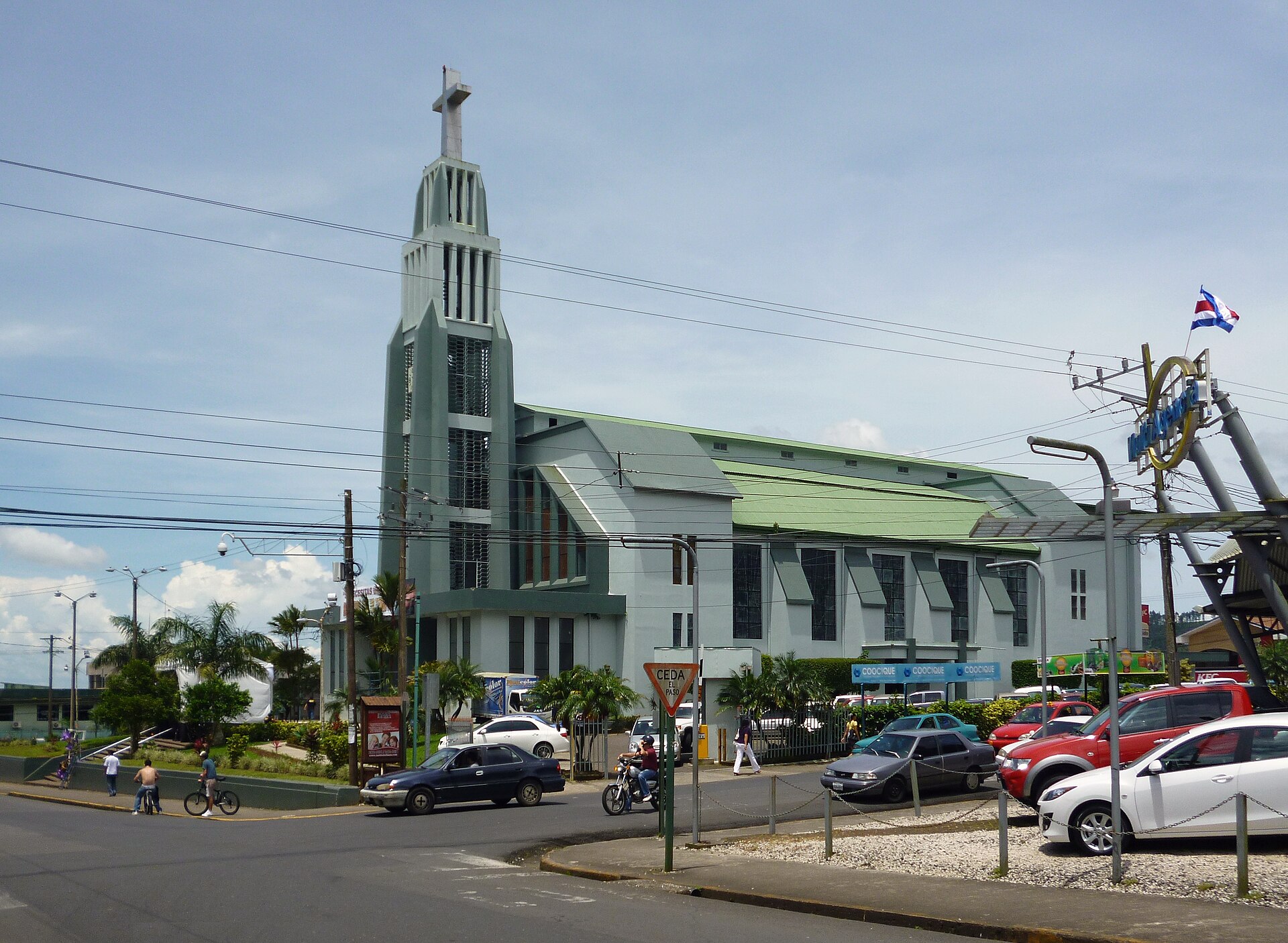 Cathedral of St. Charles Borromeo in Ciudad Quesada, the main town of San Carlos, Costa Rica