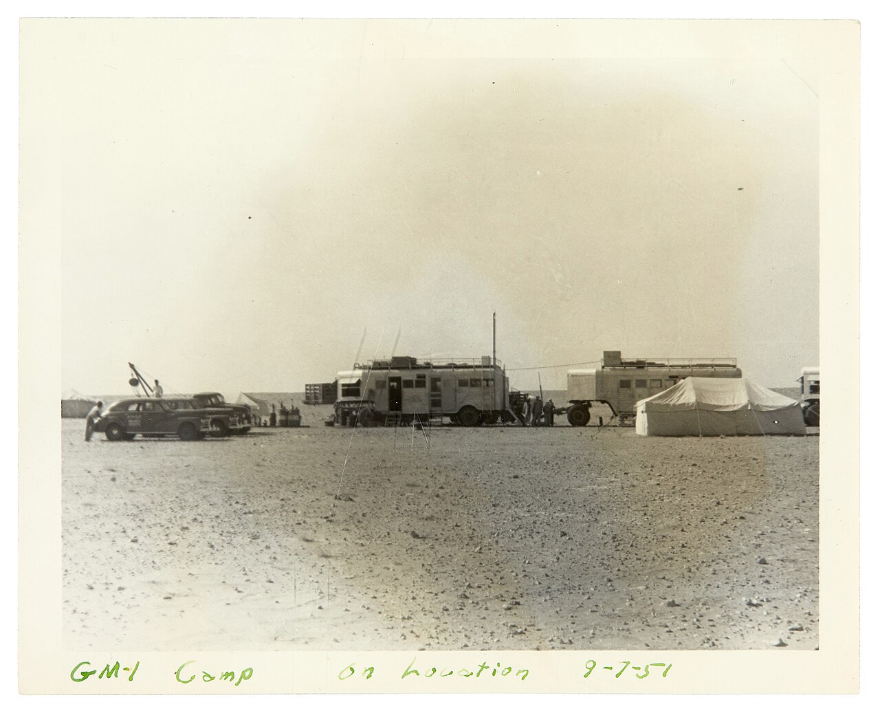 1951 archive photo of an Aramco camp in the Saudi desert