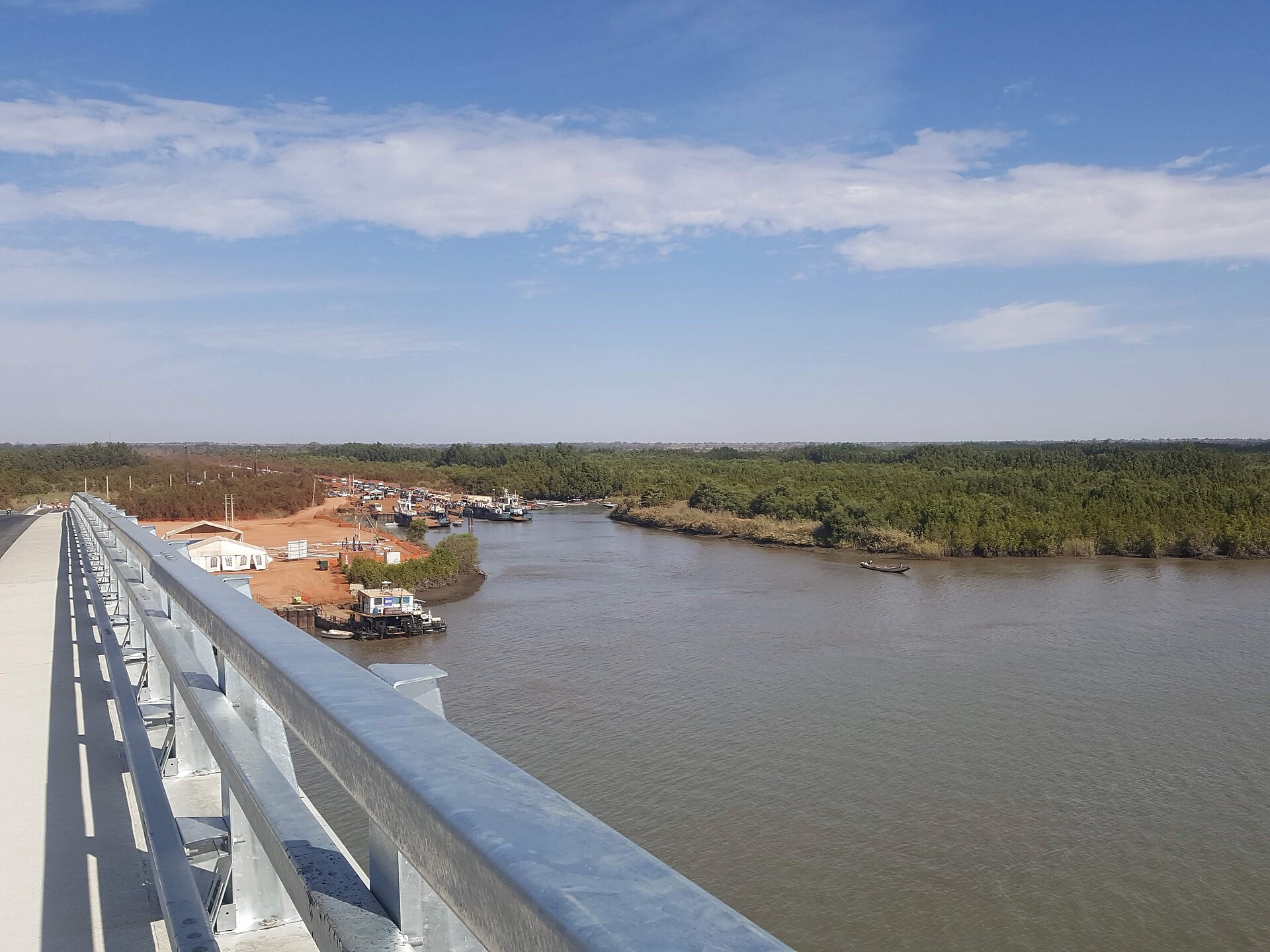 Senegal neighbourhood: the Senegambia Bridge over the Gambia River