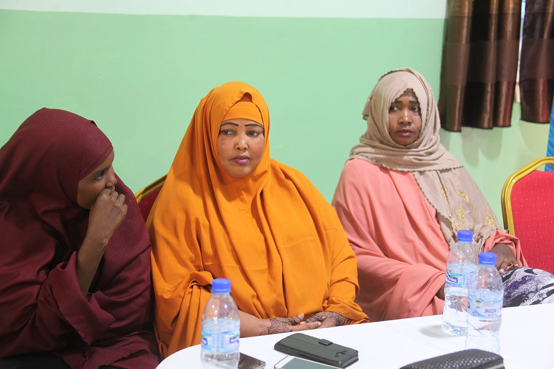 Women attend a discussion on women in politics in Beletweyne, Somalia