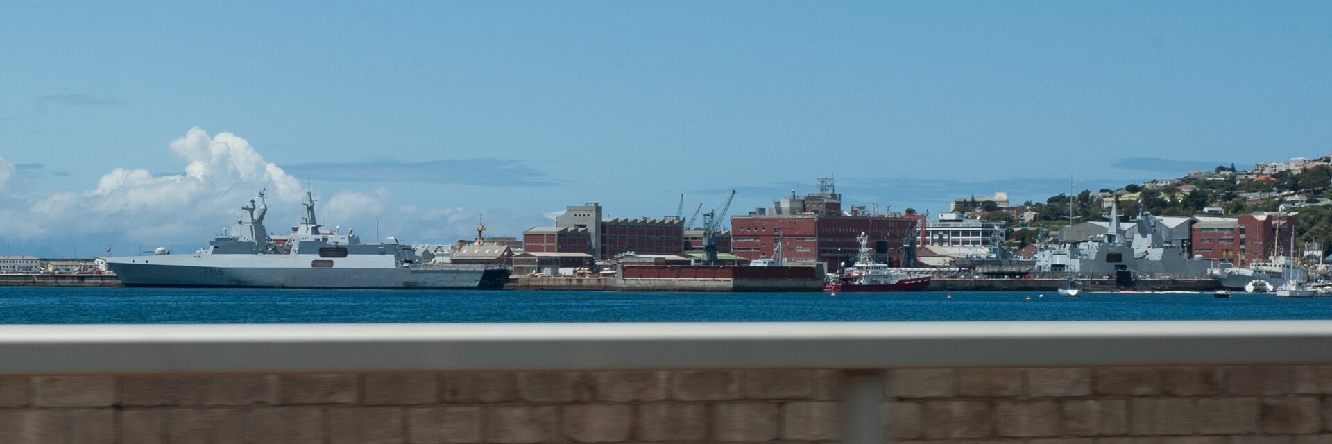 South Africa geopolitics: the frigate SAS Isandlwana at the Simon’s Town naval base