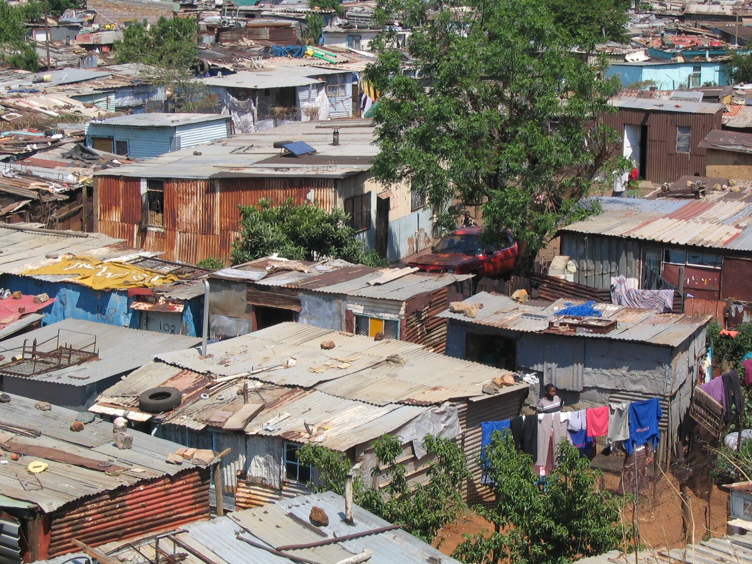 Informal housing in Soweto, Johannesburg, showing who is left out of South Africa power