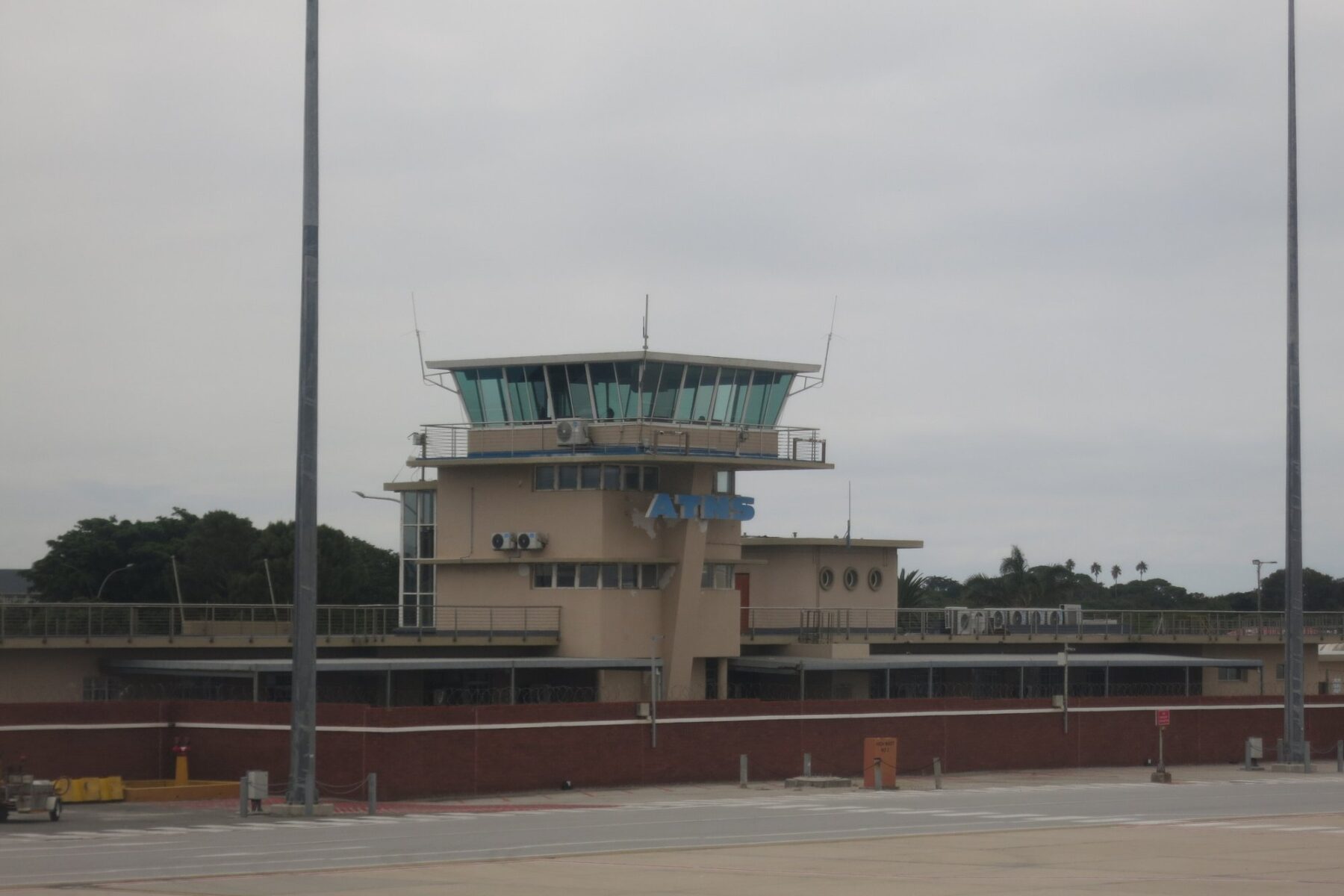 The ATNS air traffic control tower at Chief Dawid Stuurman International Airport in Gqeberha, South Africa