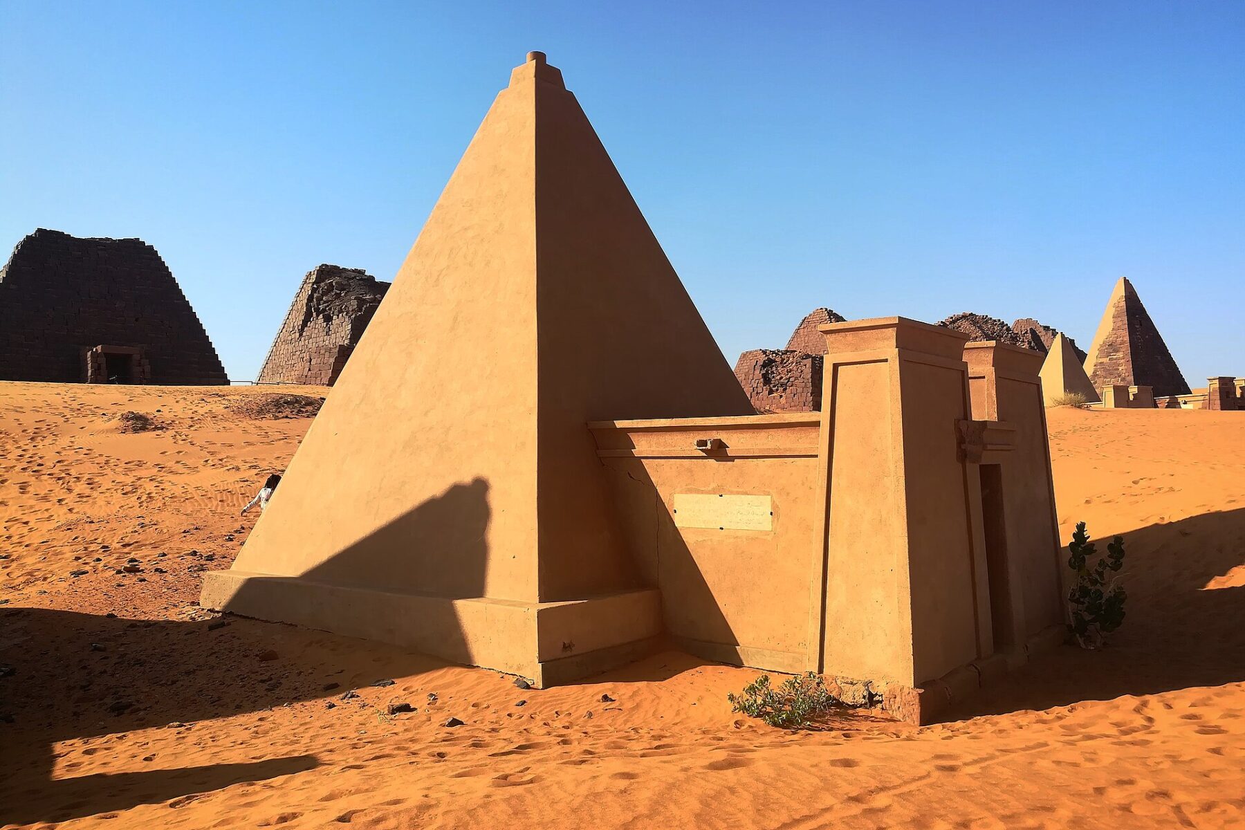 Pyramids of Meroe in the Sudanese desert