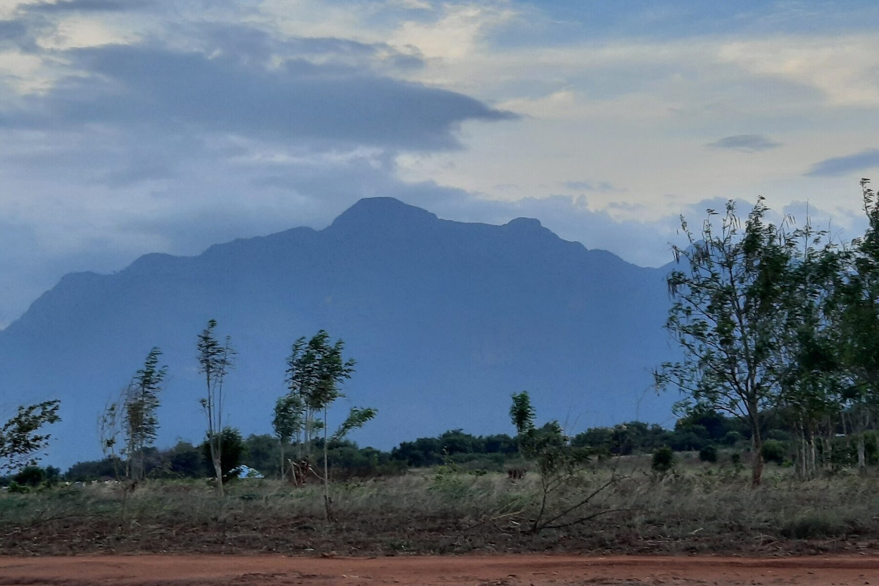 Uluguru Mountains rising above farmland near Morogoro, Tanzania