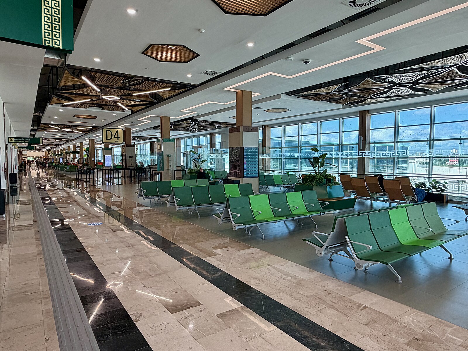 Departure gate area at Tulum International Airport for tulum flights