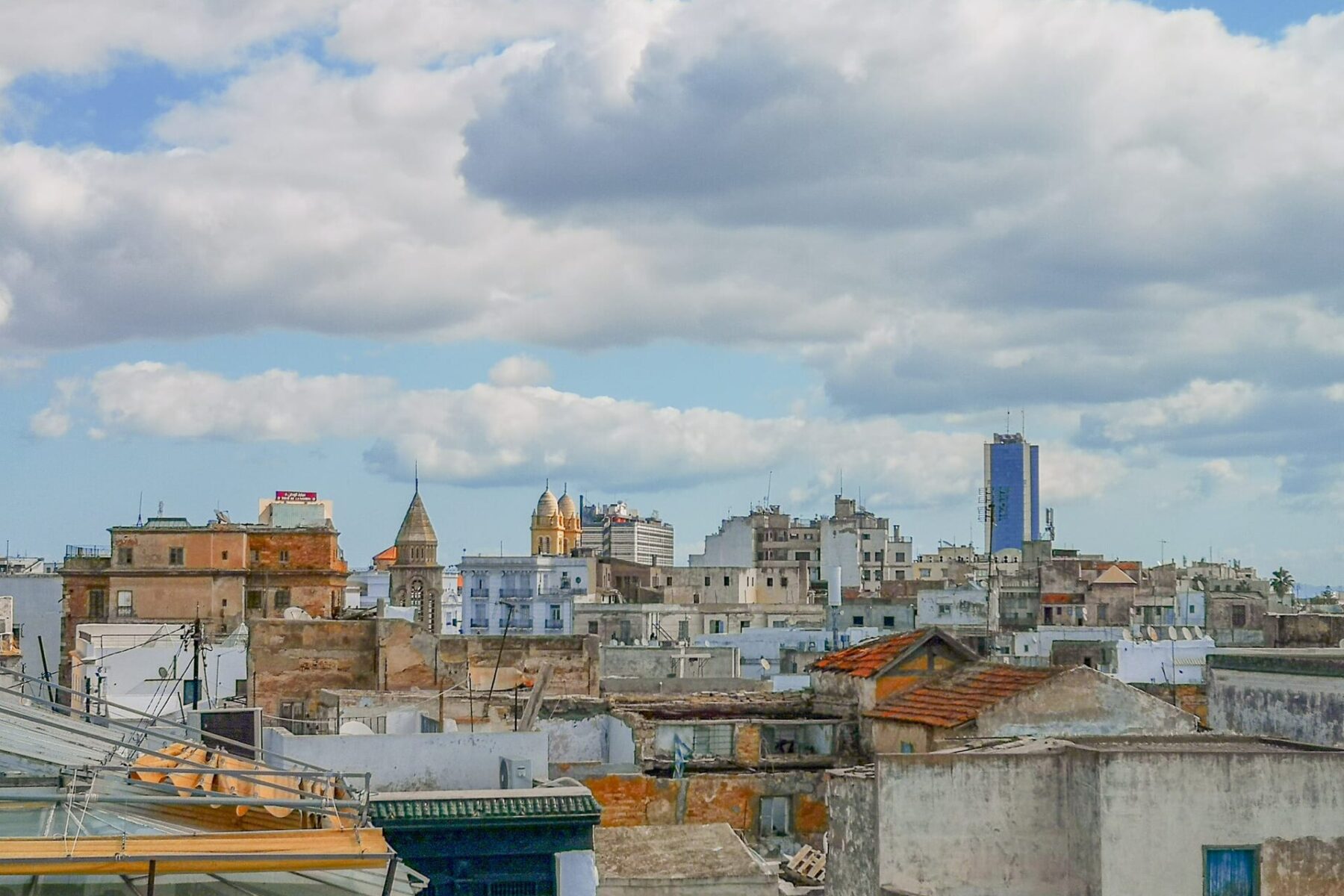 Rooftops and skyline of central Tunis, Tunisia