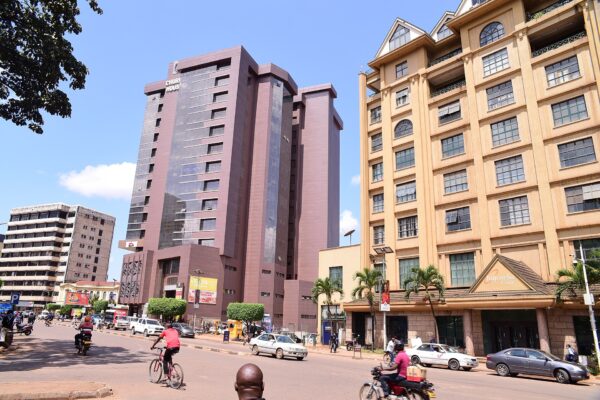 Church House and office buildings on Kampala Road in central Kampala, Uganda