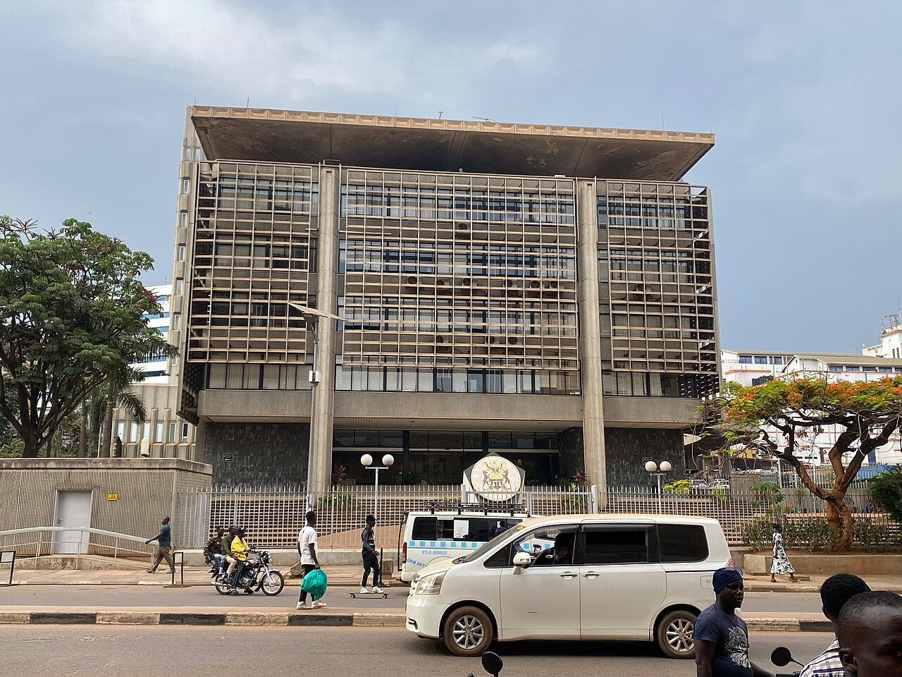 The Bank of Uganda building in Kampala, the central bank that sets the country's policy interest rate