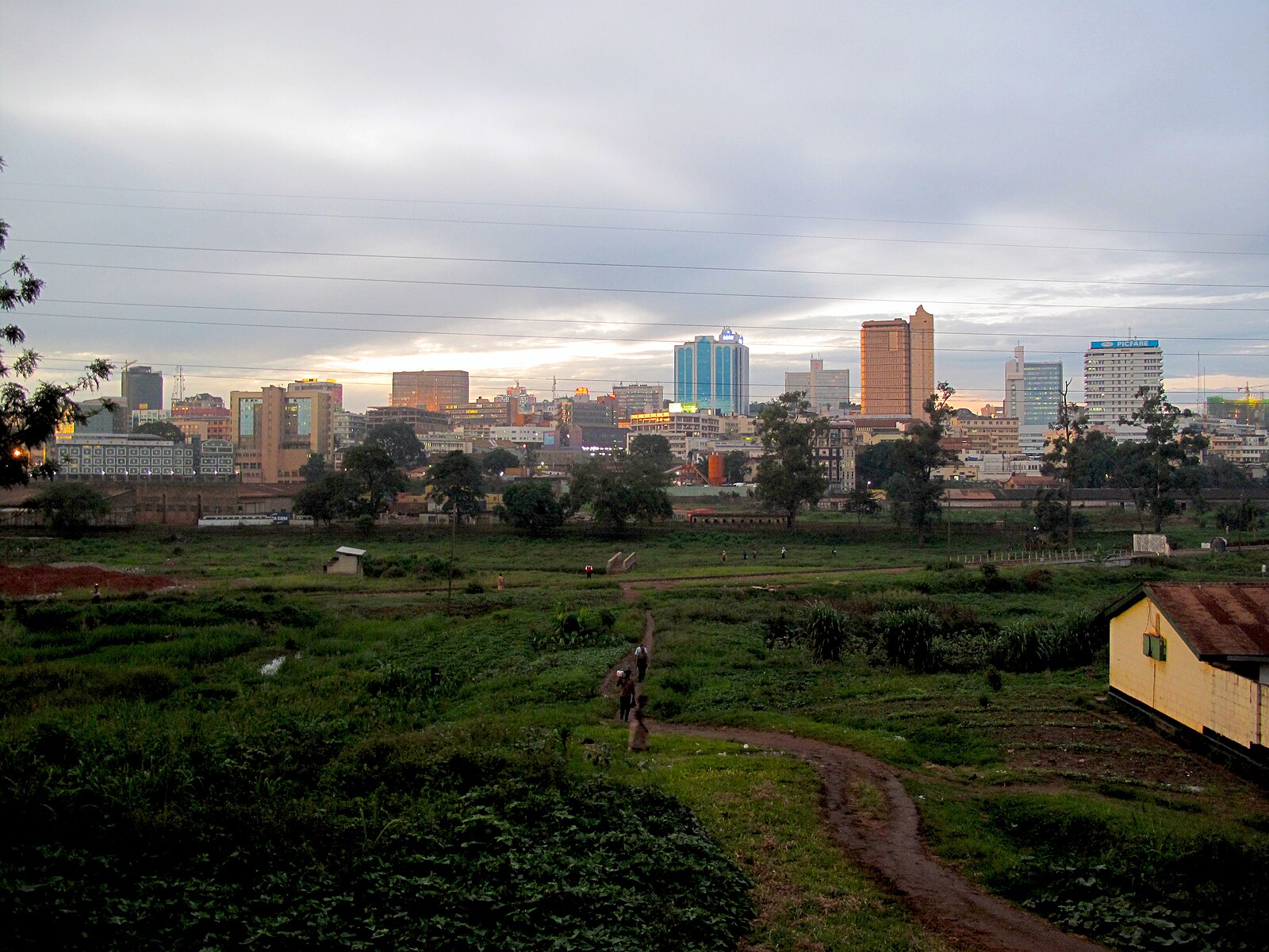 Uganda neighbourhood: the skyline of Kampala, the capital of landlocked Uganda