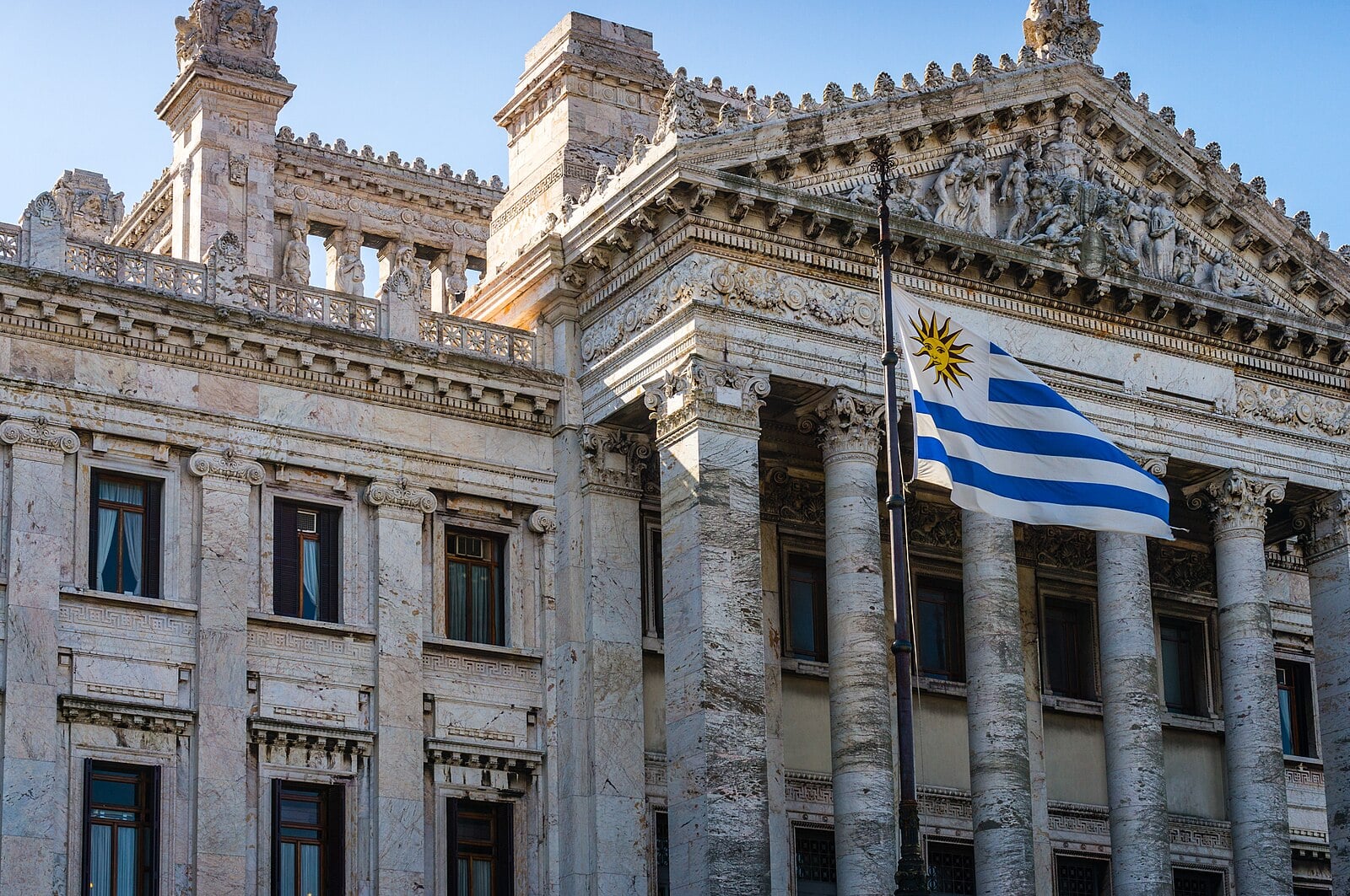 Uruguay continent role: the Legislative Palace in Montevideo