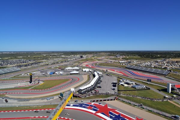 View from the tower over the Circuit of The Americas near Austin, Texas