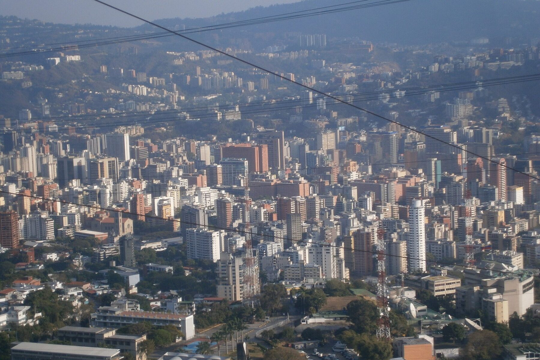 Aerial view of Caracas, Venezuela