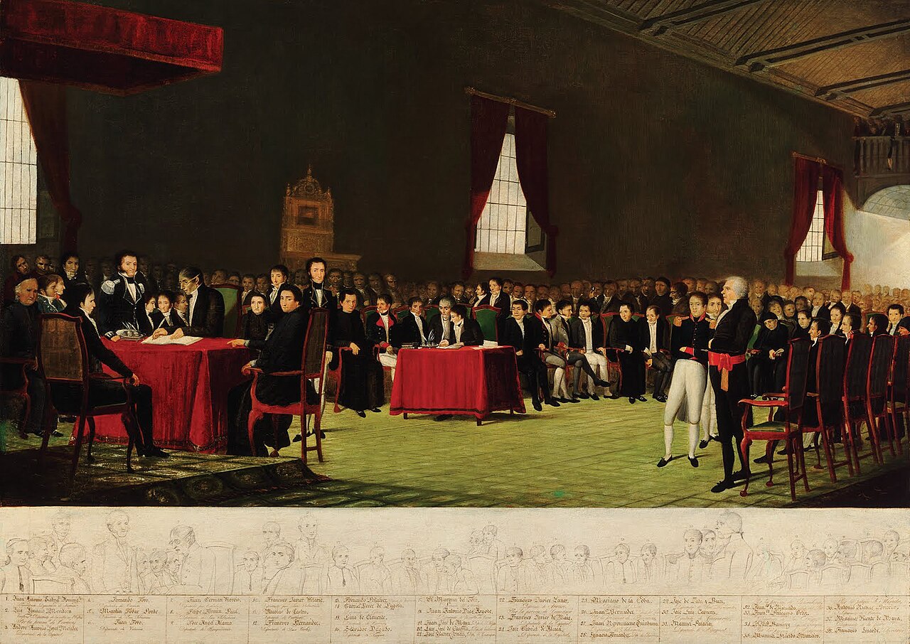 Venezuela history: Juan Lovera painting of the 5 July 1811 declaration of independence