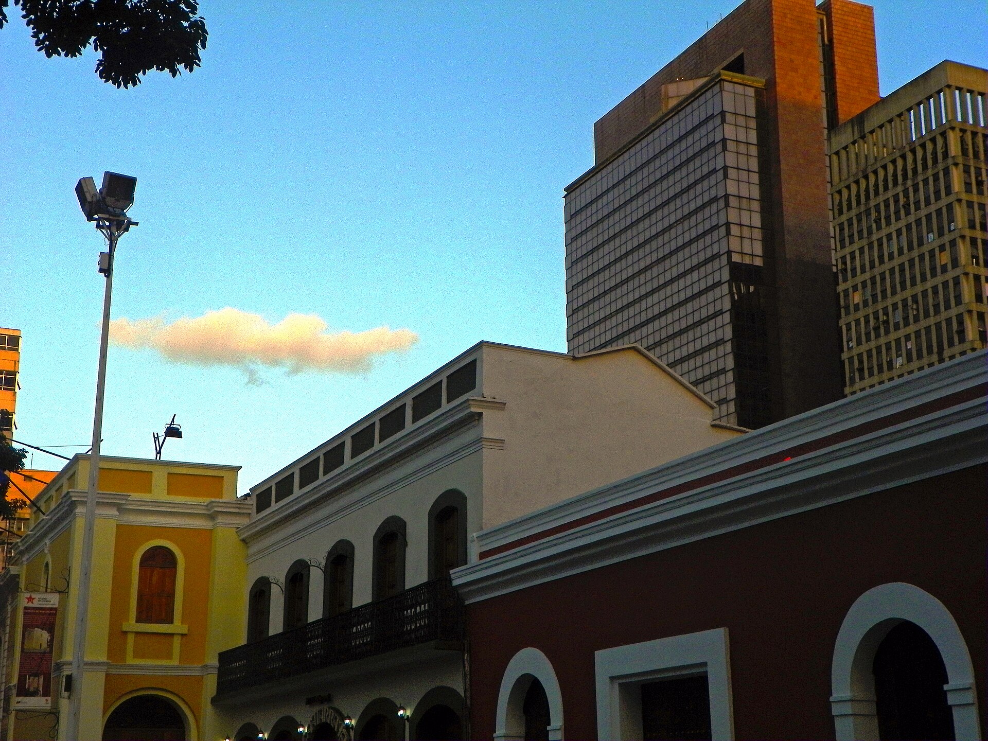 Venezuela politics: colonial buildings and office towers in the Capitolio area of central Caracas