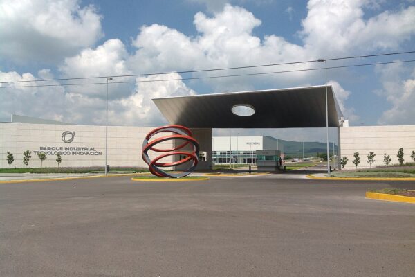 The gate of the Parque Industrial Tecnológico Innovación industrial park in Querétaro, Mexico