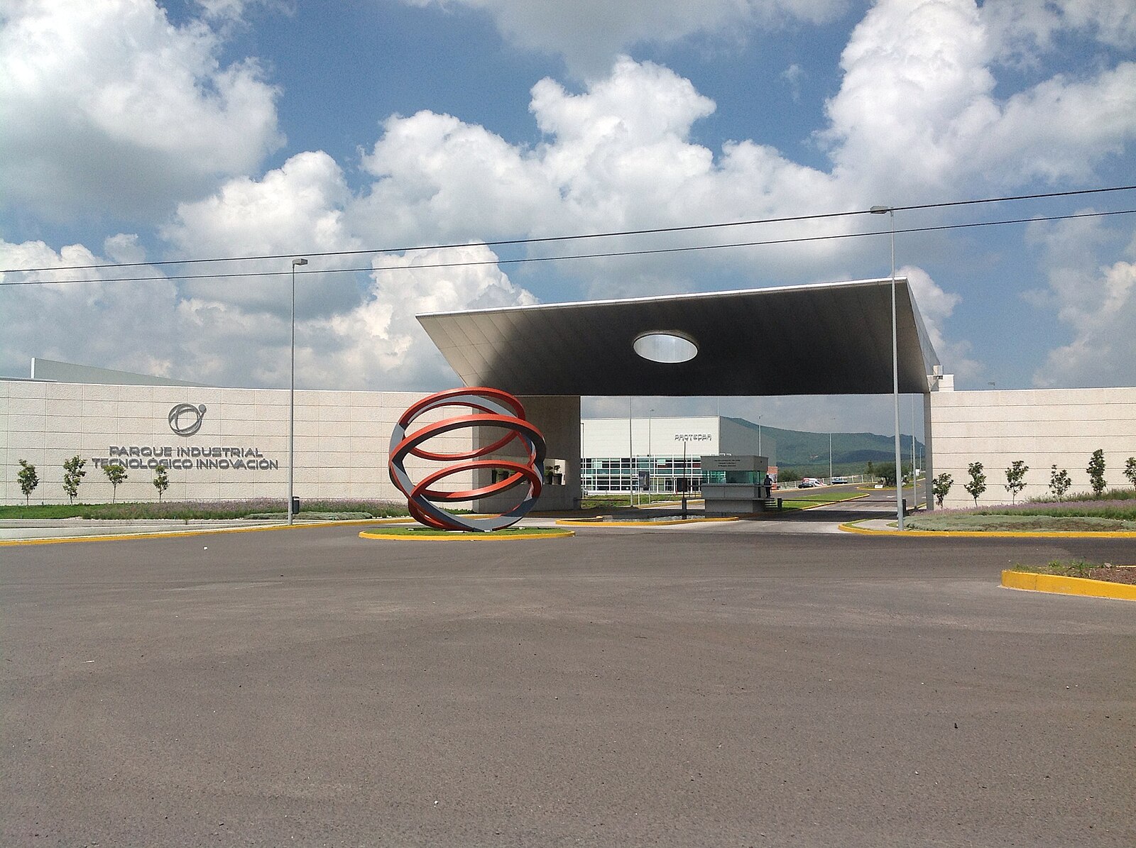 The gate of the Parque Industrial Tecnológico Innovación industrial park in Querétaro, Mexico