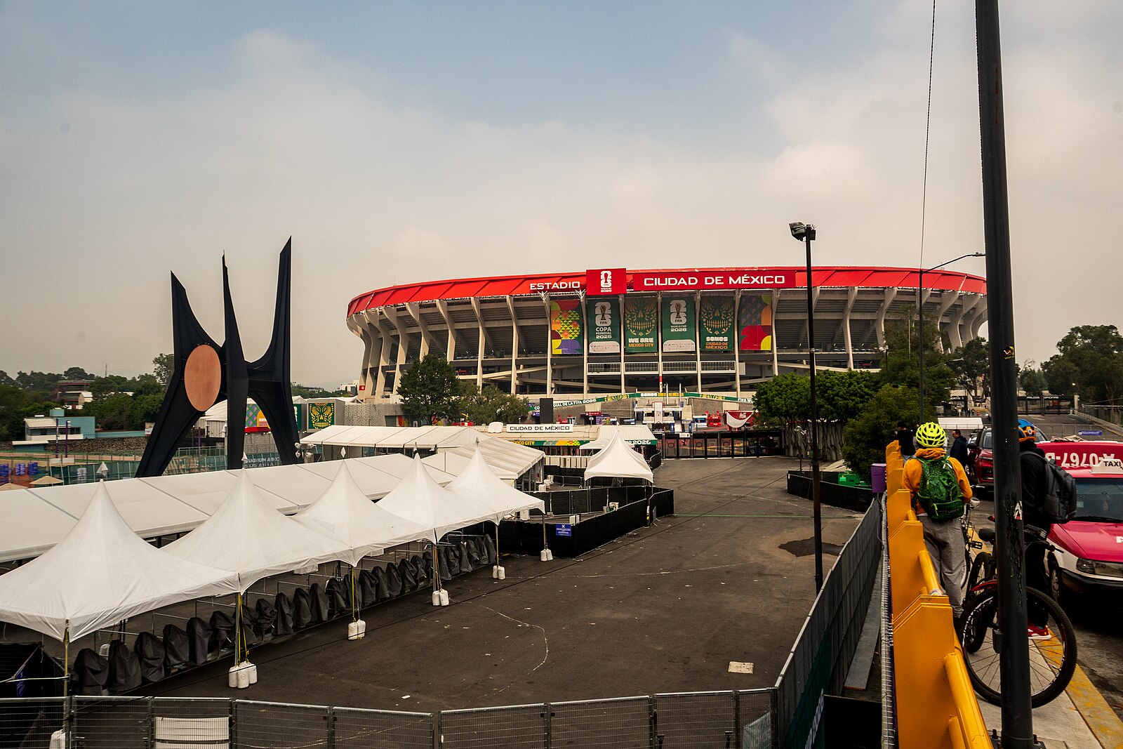 Mexico City Stadium dressed for the World Cup 2026, one of the world cup 2026 host cities
